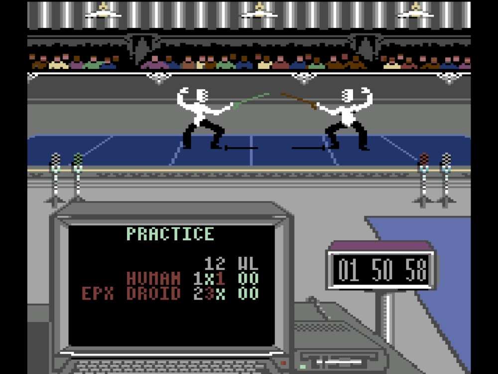Gameplay of Summer Games II for Commodore 64